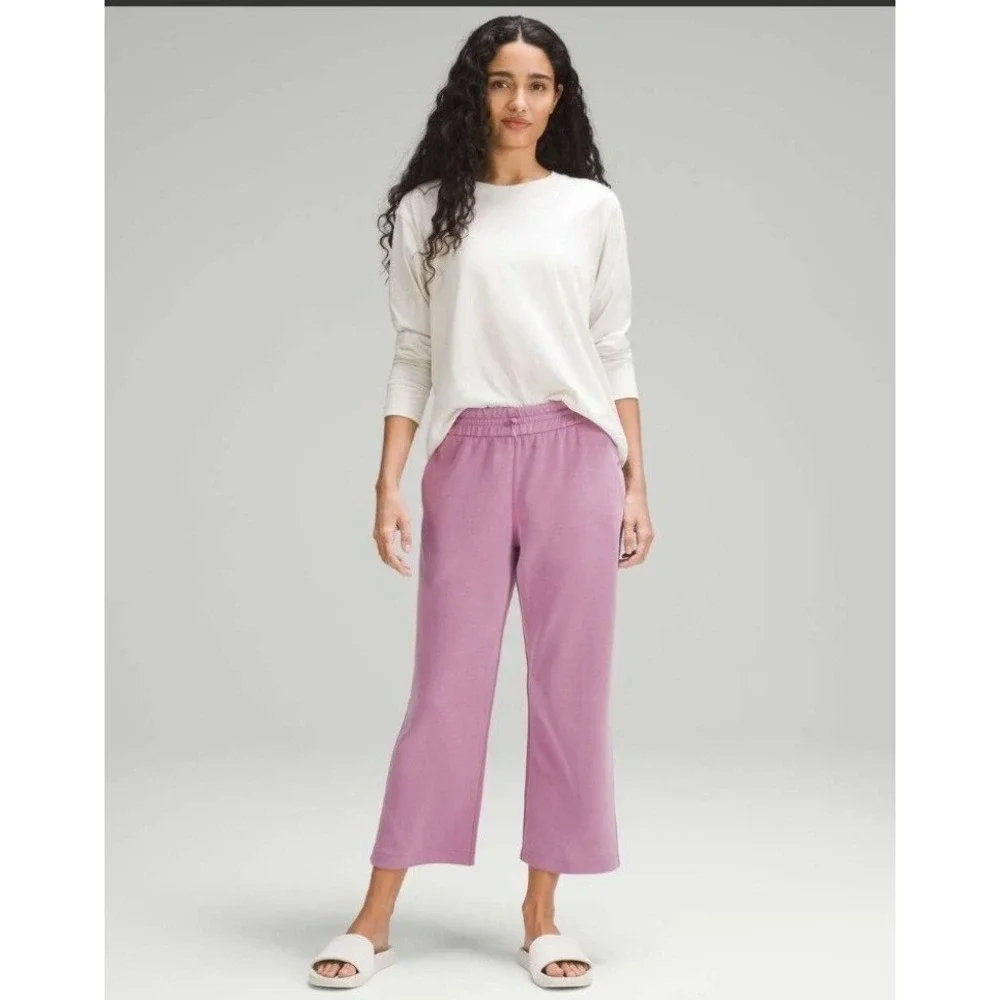 Lululemon Softstreme Cropped Pant 12 Velvet Dust High-Rise Straight Yoga LW6BZXS